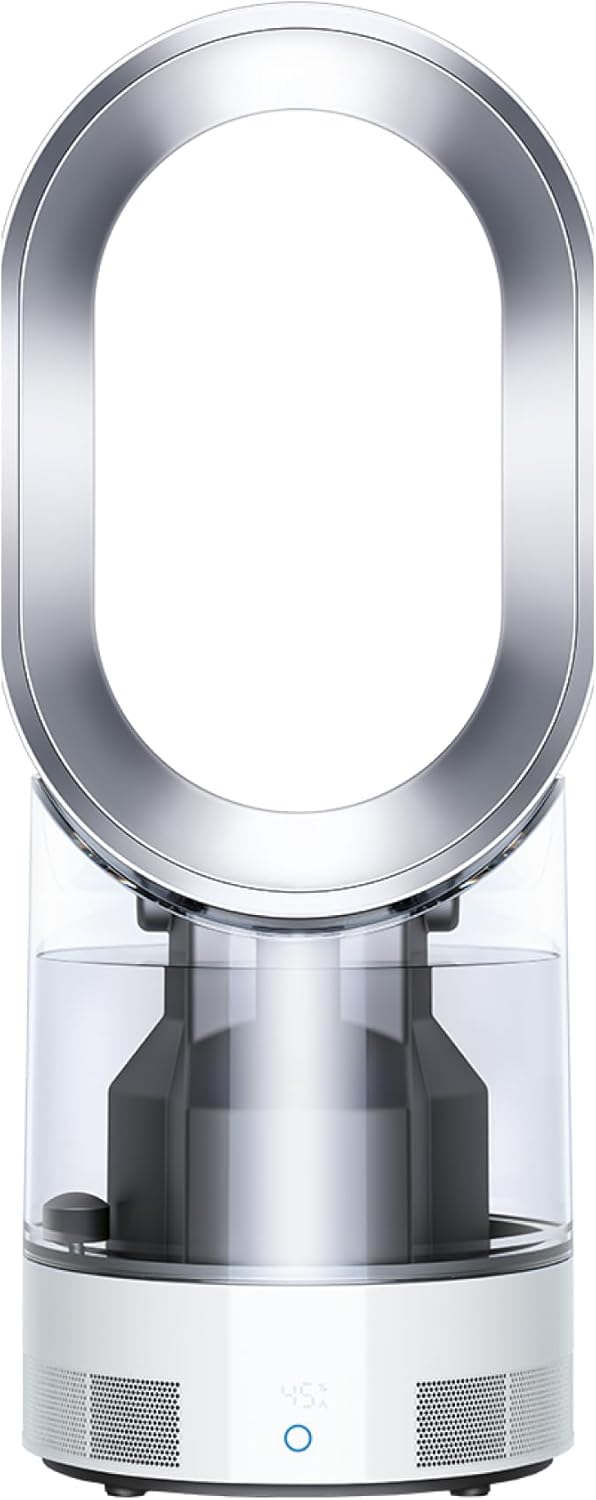 jardinito AM10 Humidificateur et ventilateur, brume froide ultra-fine, contrôle automatique de l’humidité, Blanc/Argent