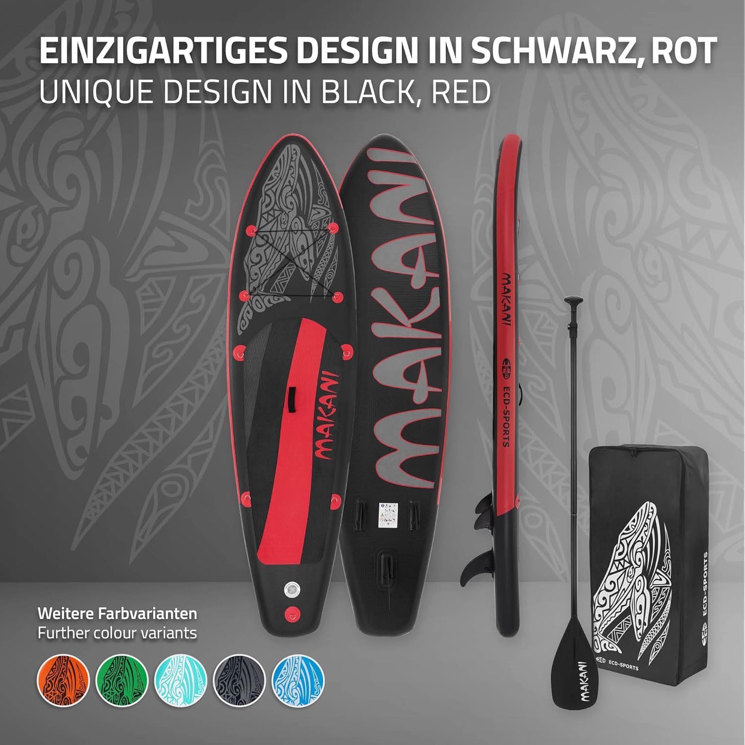jardinito - Stand Up Paddle Board - 305/308/320/380 cm - PVC, 120/150 kg, 10/15 cm d'épaisseur