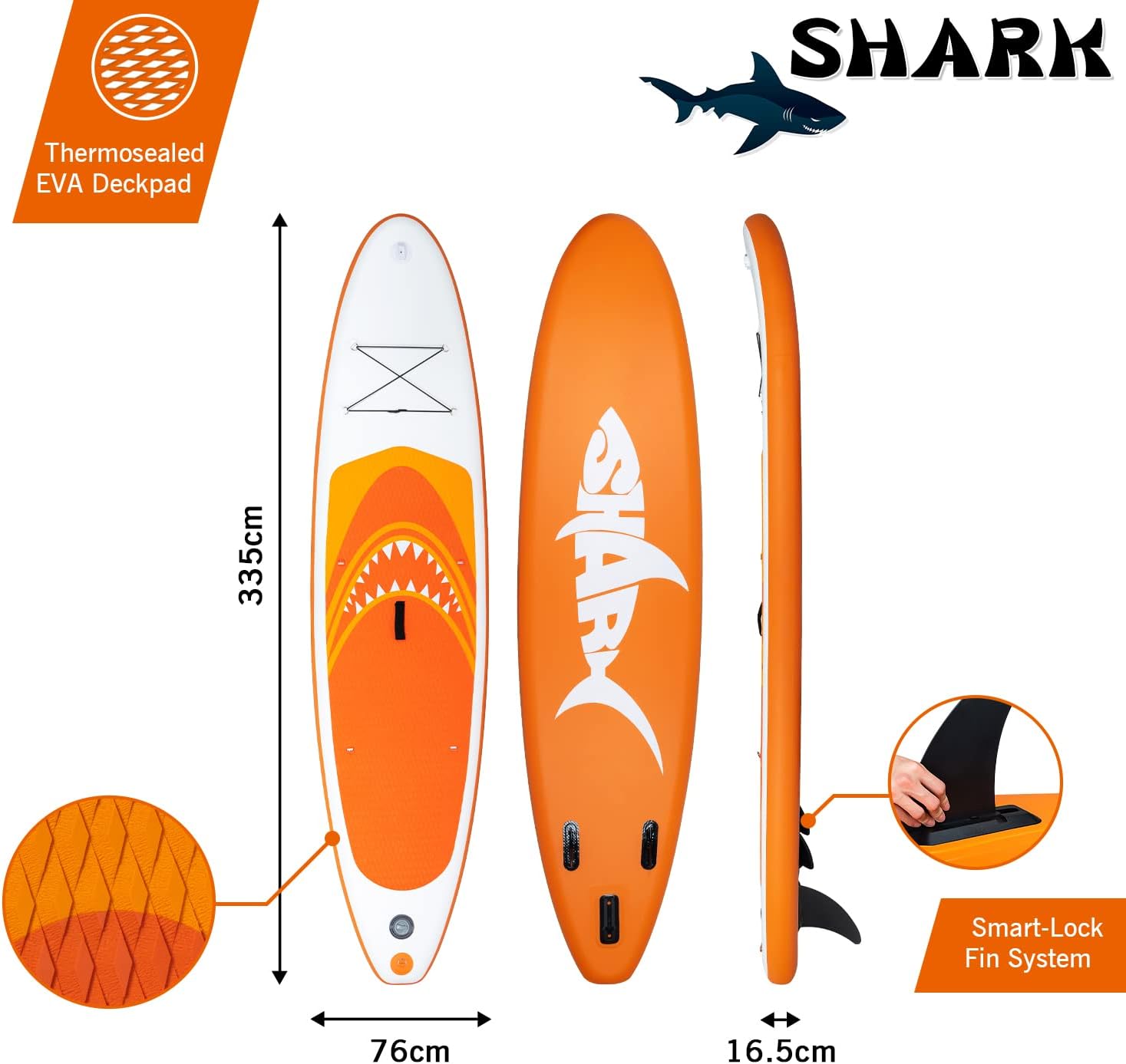 jardinito - Paddle Gonflable Adulte - 320/335cm - 2 personnes, siège kayak, pagaie alu, support caméra, pompe, 150kg
