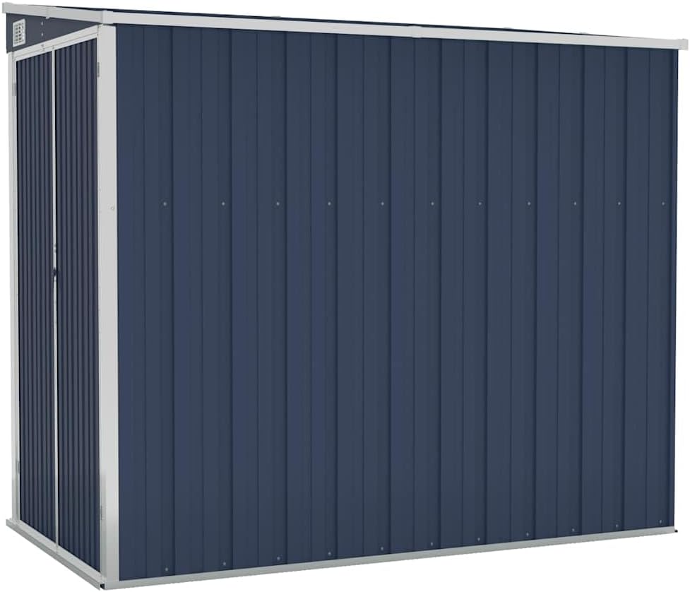 jardinito Abri de Jardin Mural Anthracite 118x194x178 cm Acier
