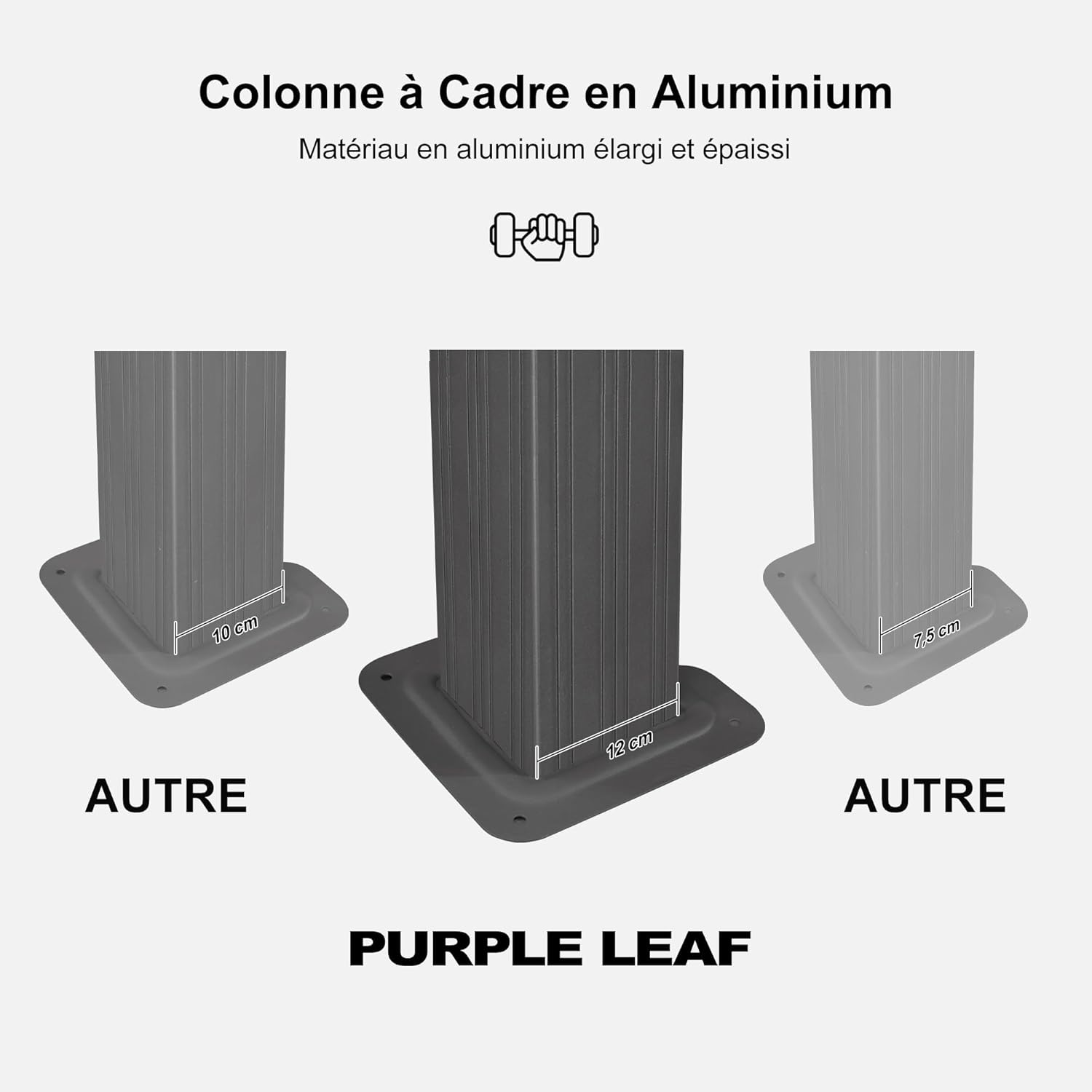 jardinito - tonnelle aluminium - 4,25x3,65m - éclairage intégré, rideaux moustiquaires, gouttière, poteaux renforcés