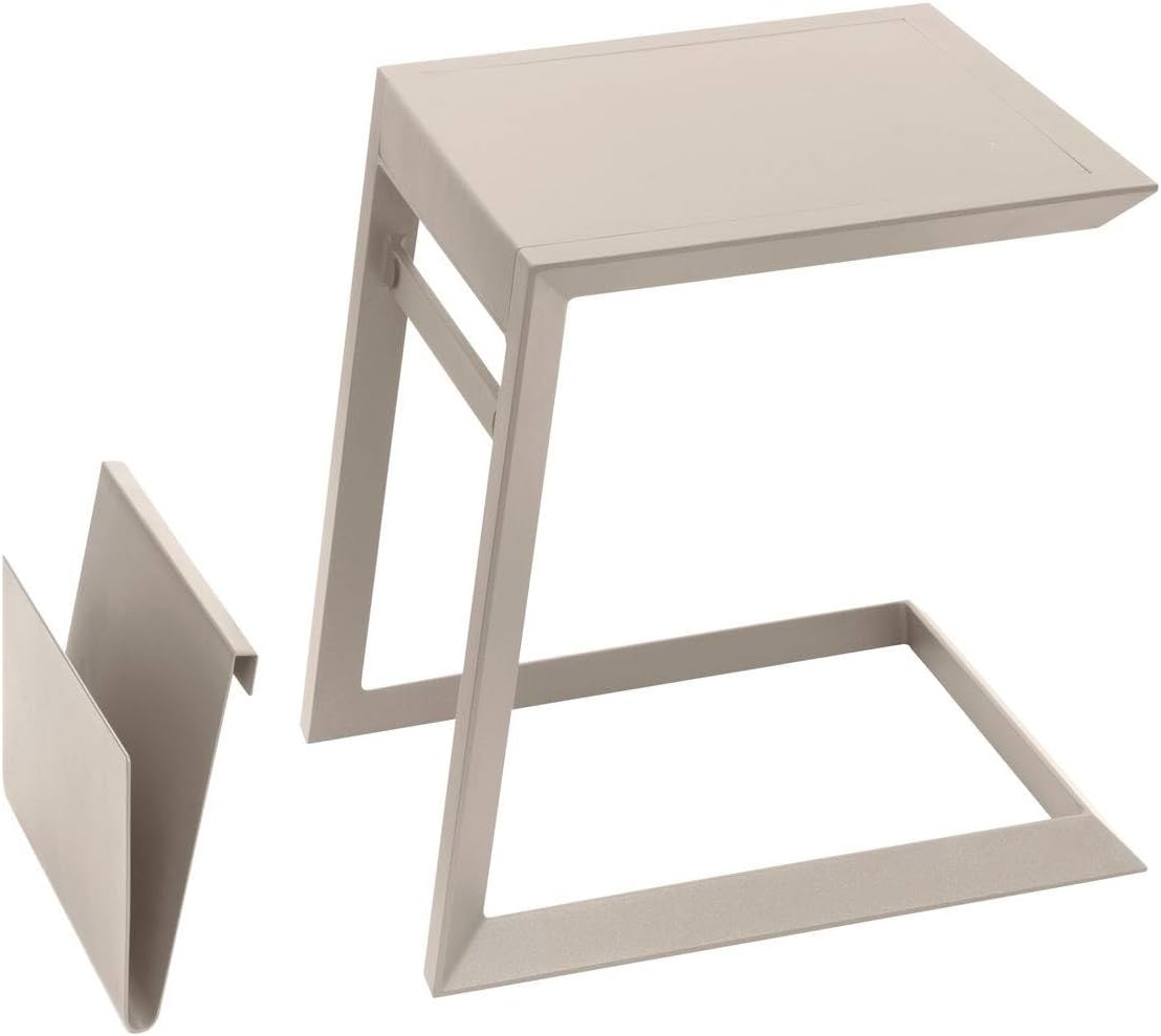 jardinito - Allure table de jardin carrée 55x45x55cm aluminium argile