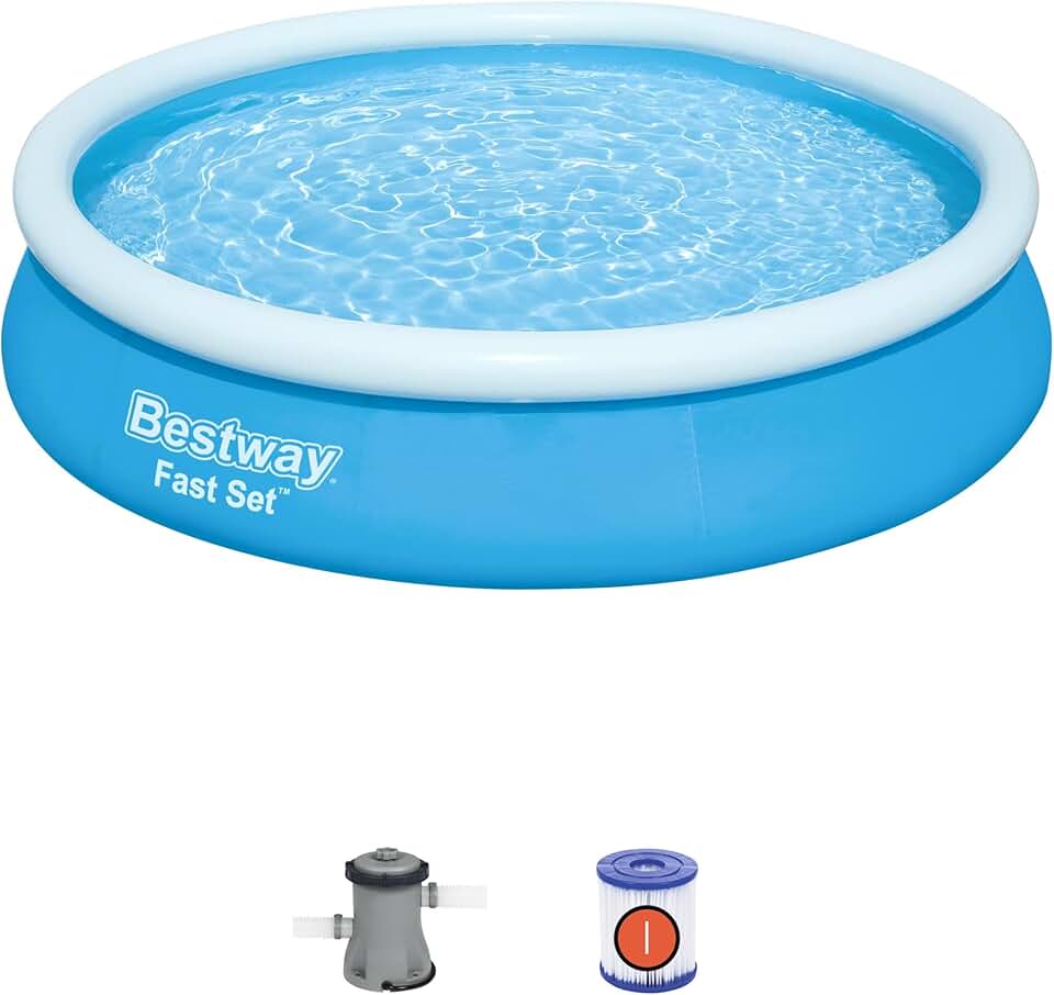 jardinito Piscine autoportante Ronde Fast Set 366 x 76 cm avec Filtration
