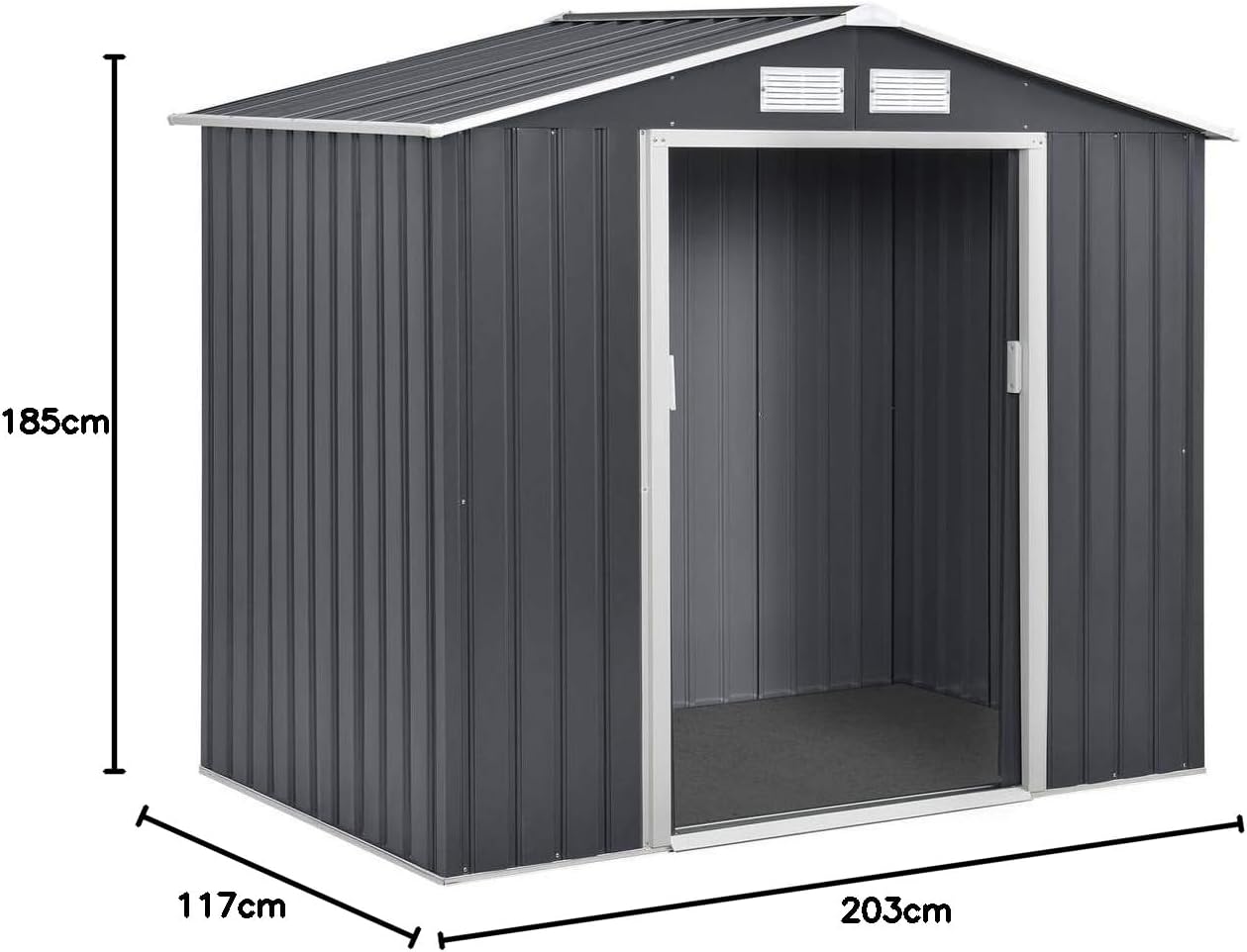 jardinito - Abri de Métal Vegas - 2.7m² - gris - 1299_‎93414