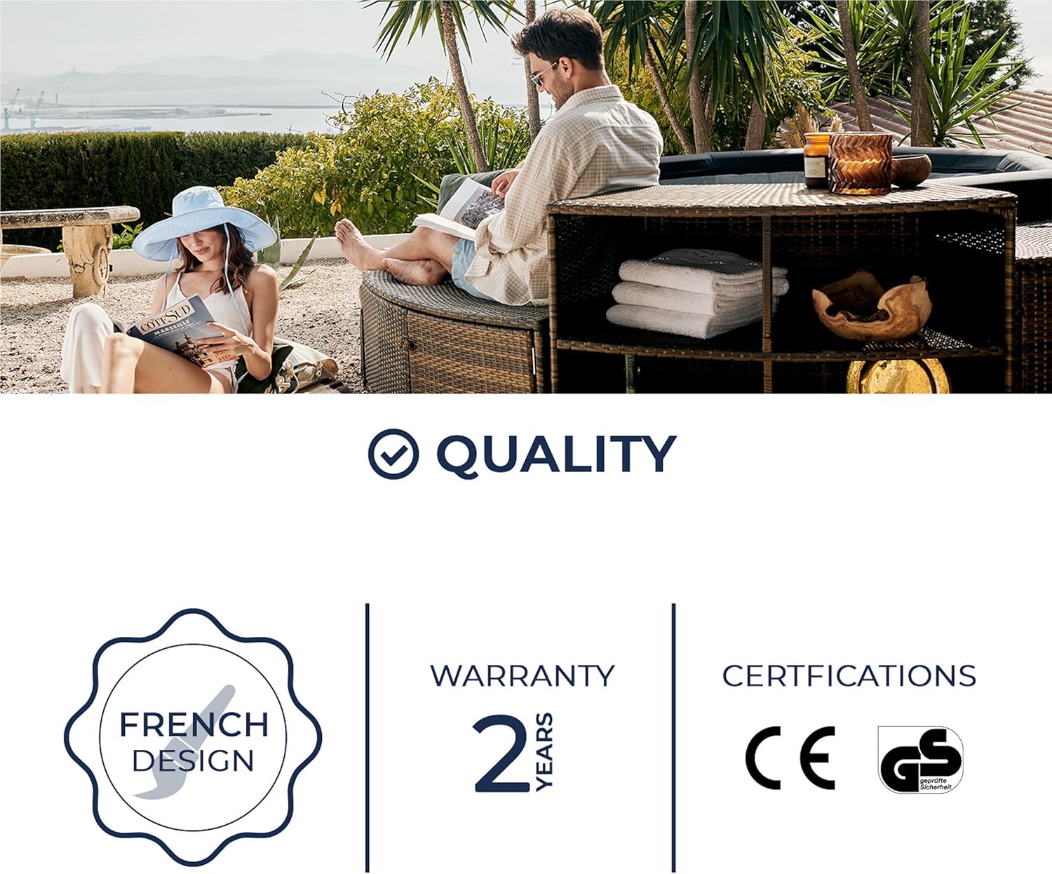 NETSPA - Octopus semi-rigide 193x73cm - spa 4+2 places, 1000L, SP-OCT165B