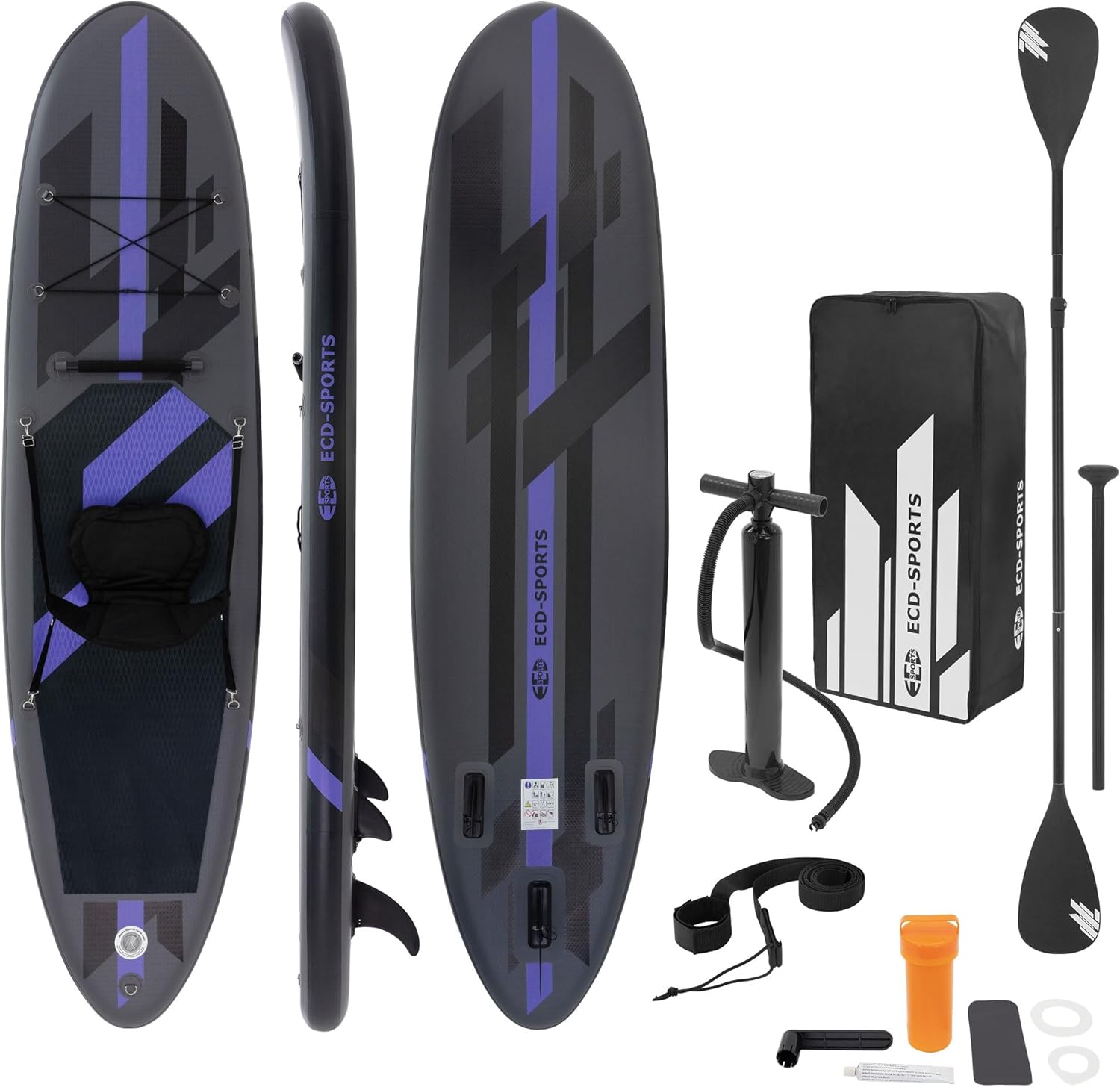 jardinito - Stand Up Paddle Gonflable - 305/308/320/380 cm - PVC, 120/150 kg, 10/15 cm