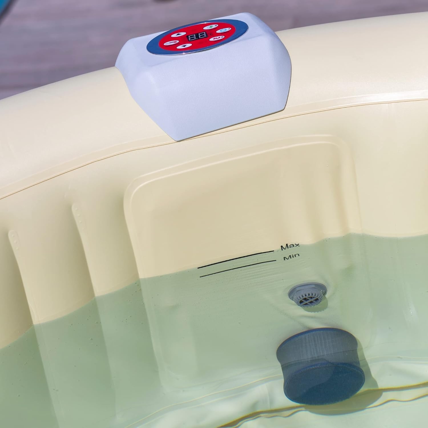 jardinito - Bain à remous Ovale - 190x120x65 cm - Pompe 30 W, 550 L