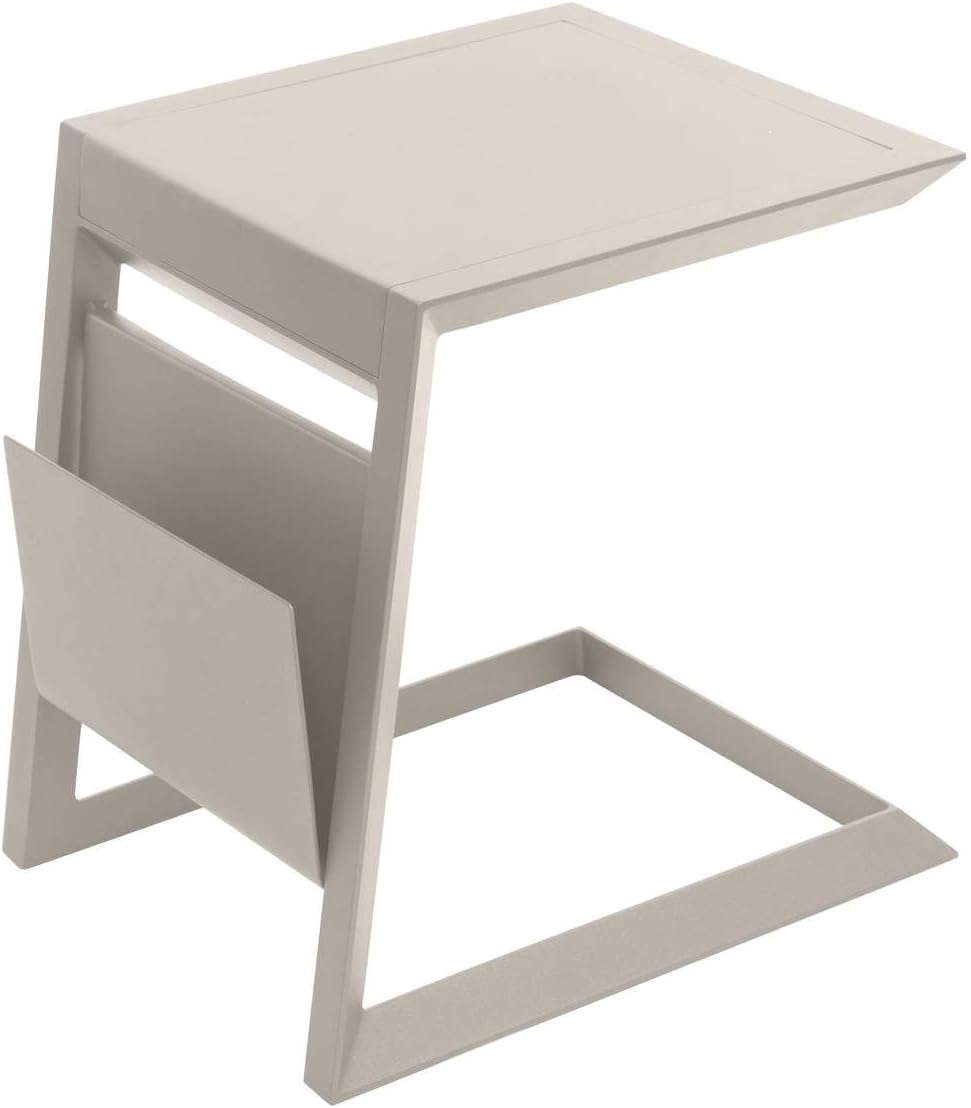 jardinito - Allure table de jardin carrée 55x45x55cm aluminium argile