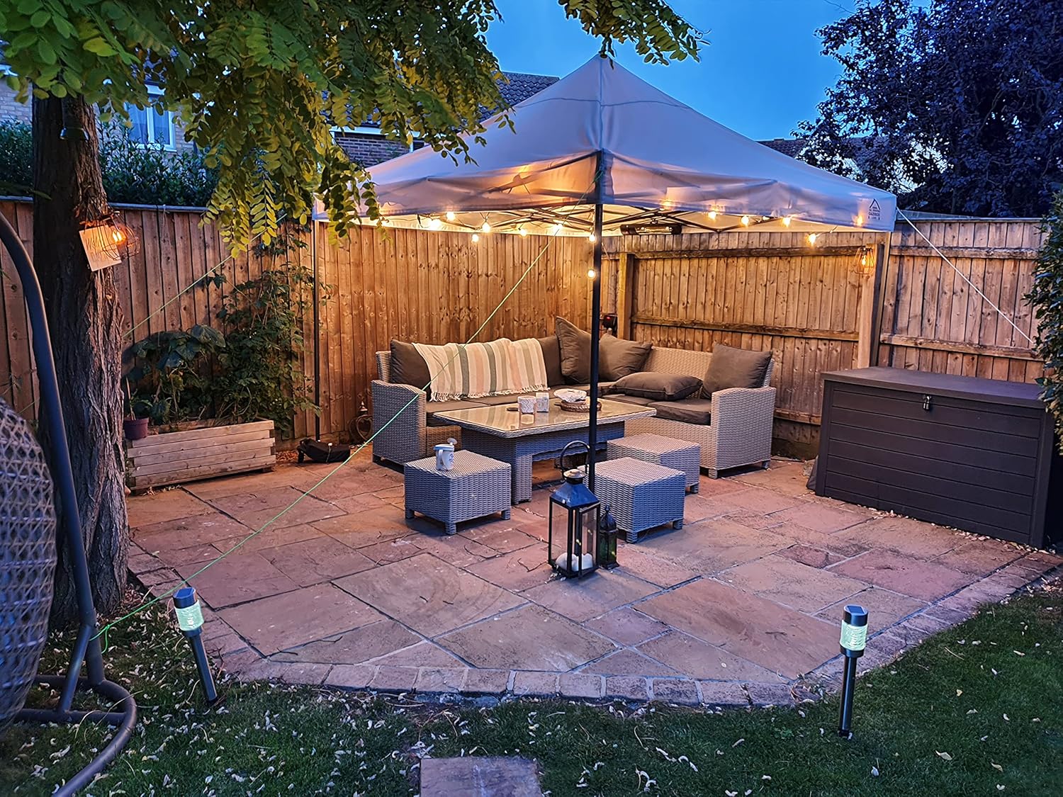 jardinito | Tonnelle Pliante 3x3m | Matériaux Robustes, Entièrement Étanches et de Haute Qualité (Beige)