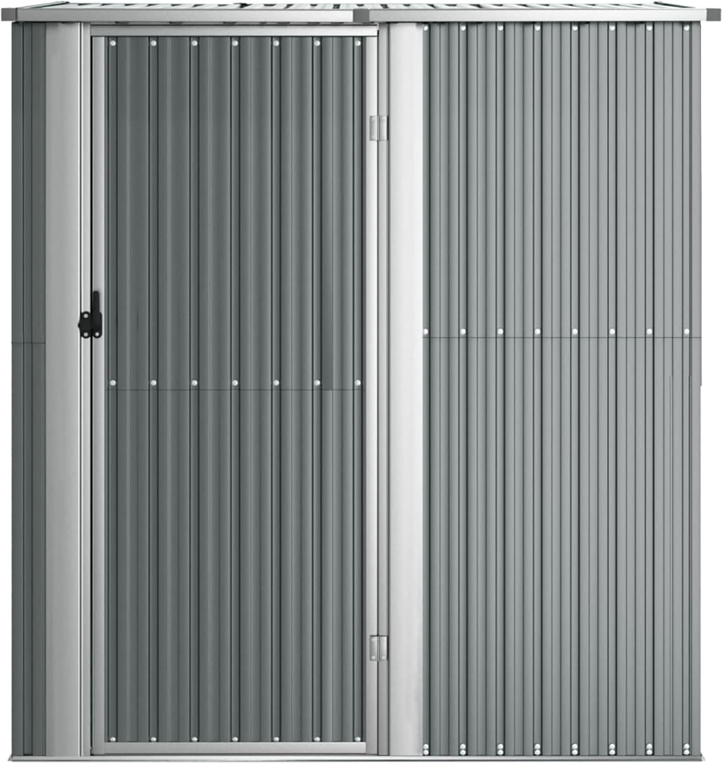 Abri de jardin extérieur en acier galvanisé gris 180,5 x 97 x 209,5 cm