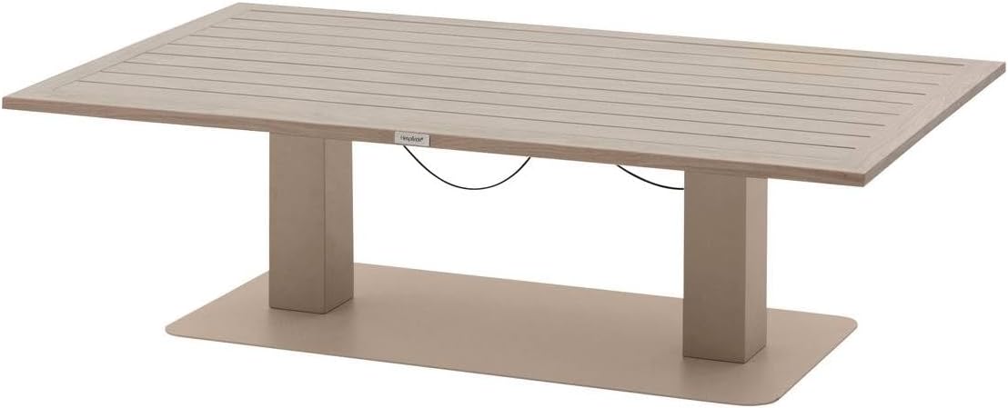 jardinito - Salimia relevable 150x80x69cm aluminium argile lin
