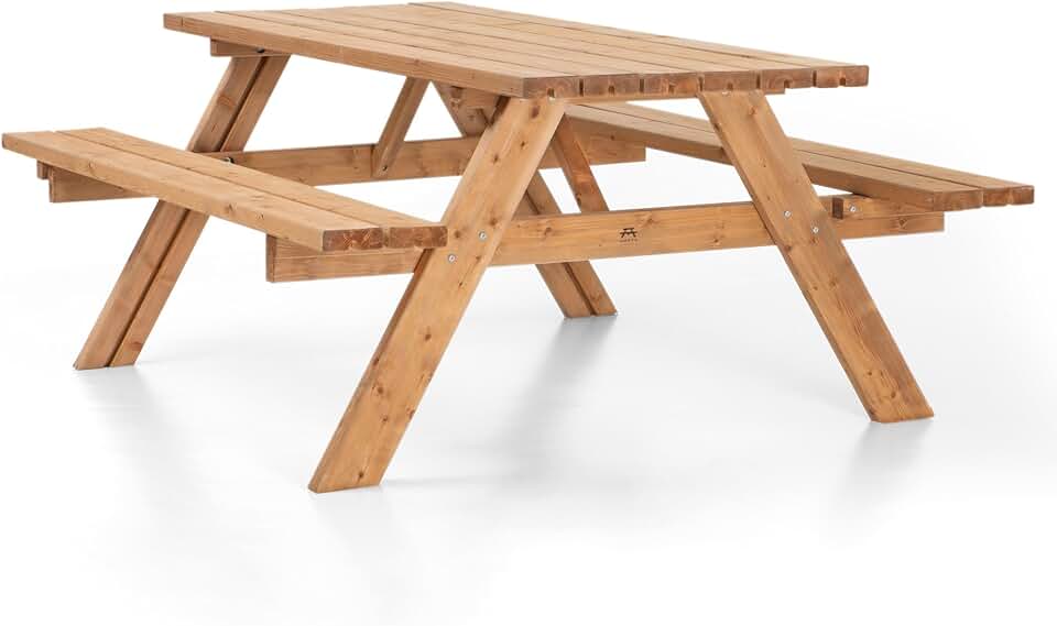 jardinito - Table classique UNGURS - bois extérieur pliant - résistante intempéries