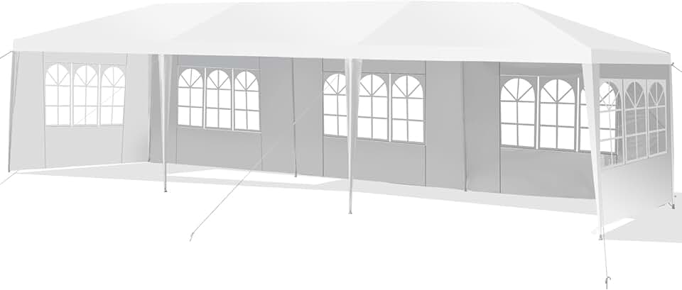 jardinito - Tonnelle 3x9m - 5 murs amovibles, piquets solides