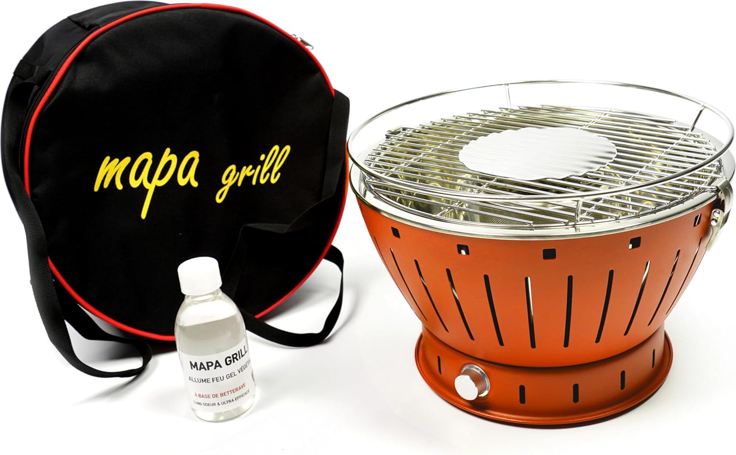 jardinito - Barbecue portable sans fumée - 35cm diamètre - charbon de bois