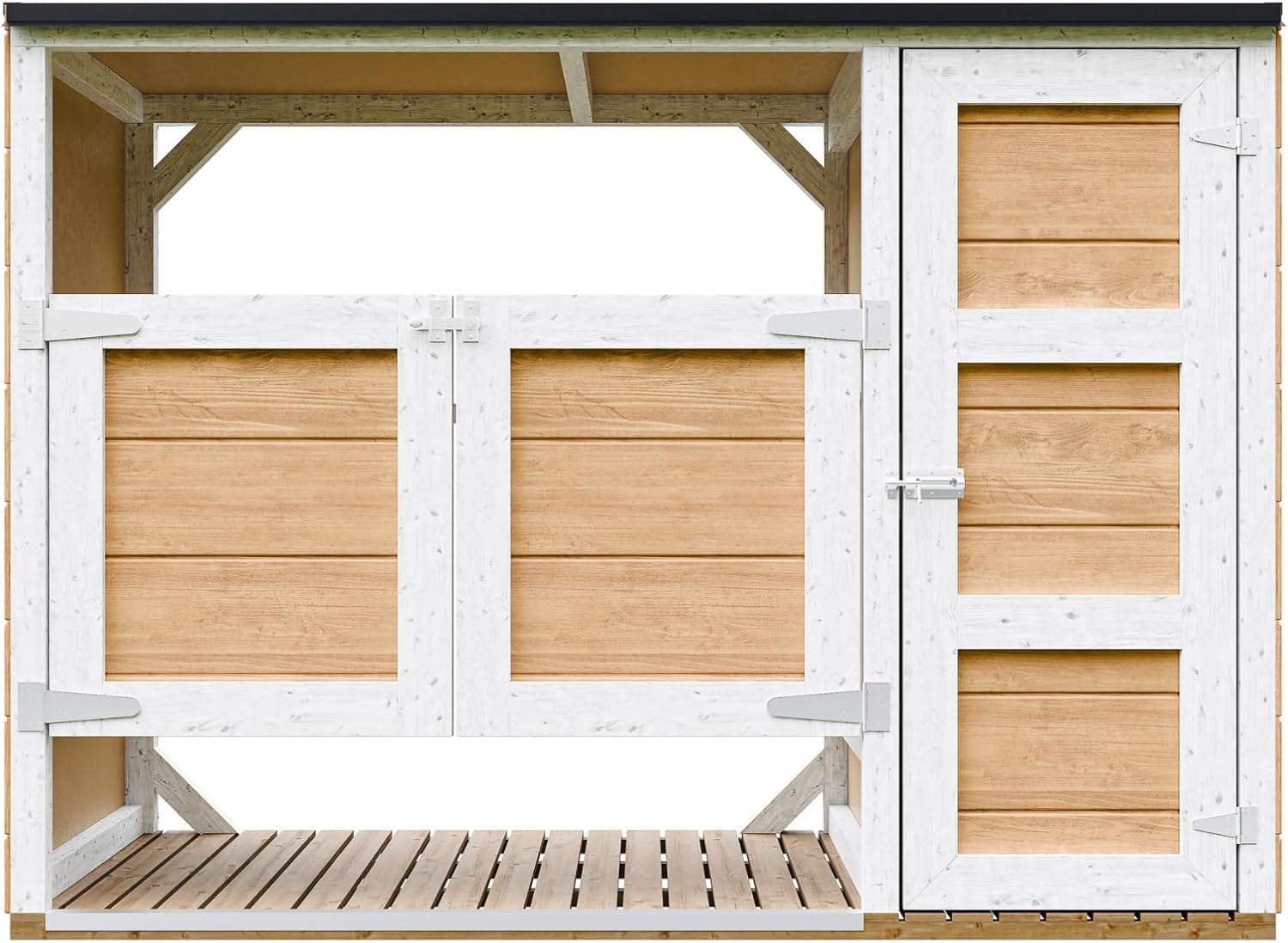 Abri de Jardin pour poubelles, Cache Poubelle extérieur 2x240L – Coffre de Rangement Exterieur, Armoire de Jardin, cabane de Jardin Exterieur – jardinito M981A-HARVEST Honey