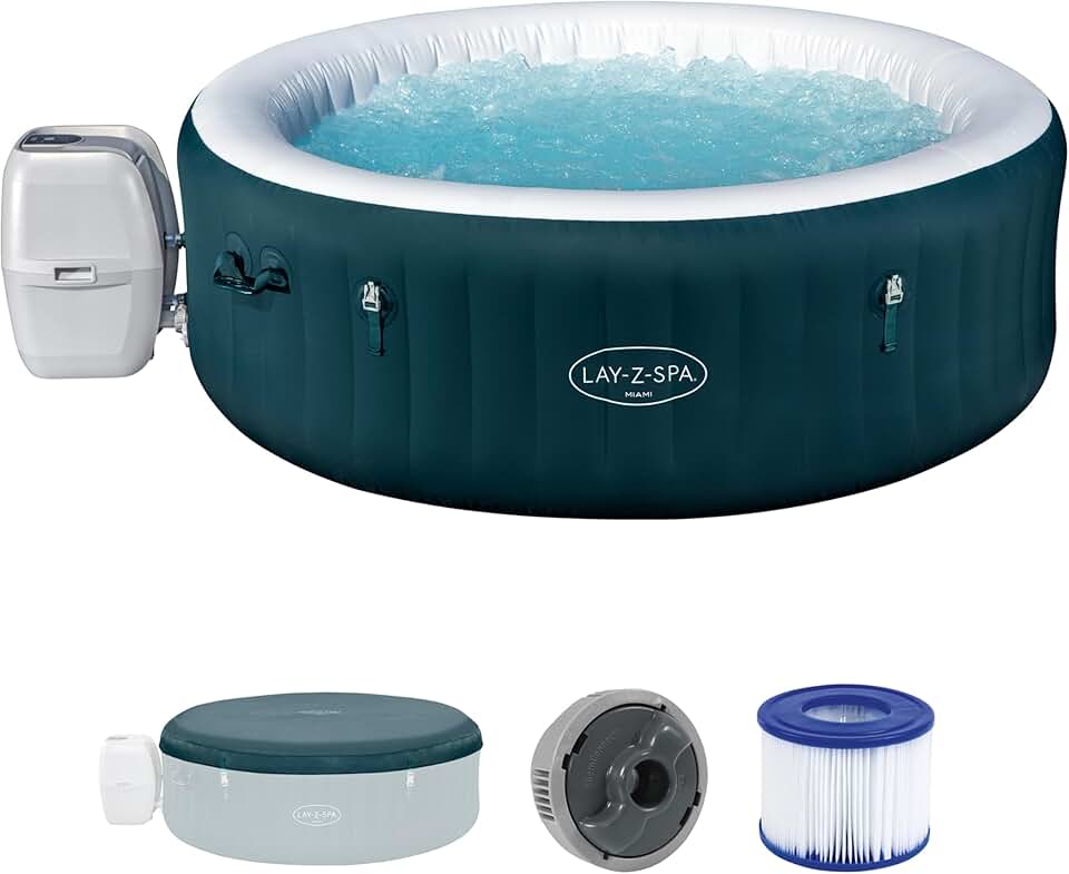 jardinito - Miami AirJet - 196x196x66 cm - spa gonflable 4-6 pers.