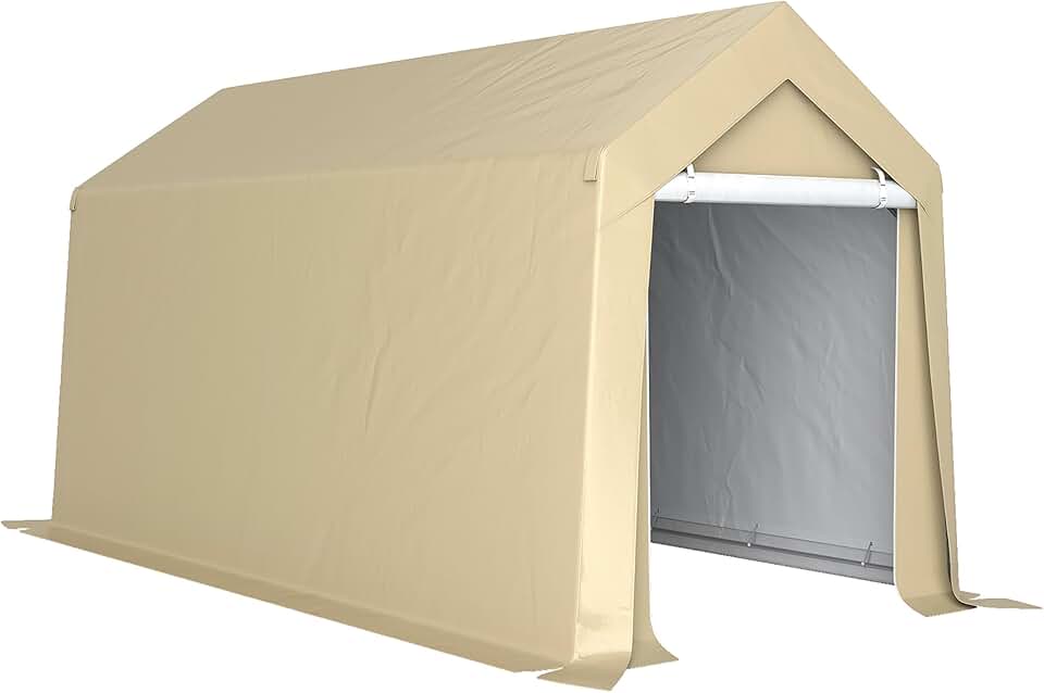 jardinito - Abri de jardin - 2x3,6m - PE 200g/m², cadre acier, grande porte