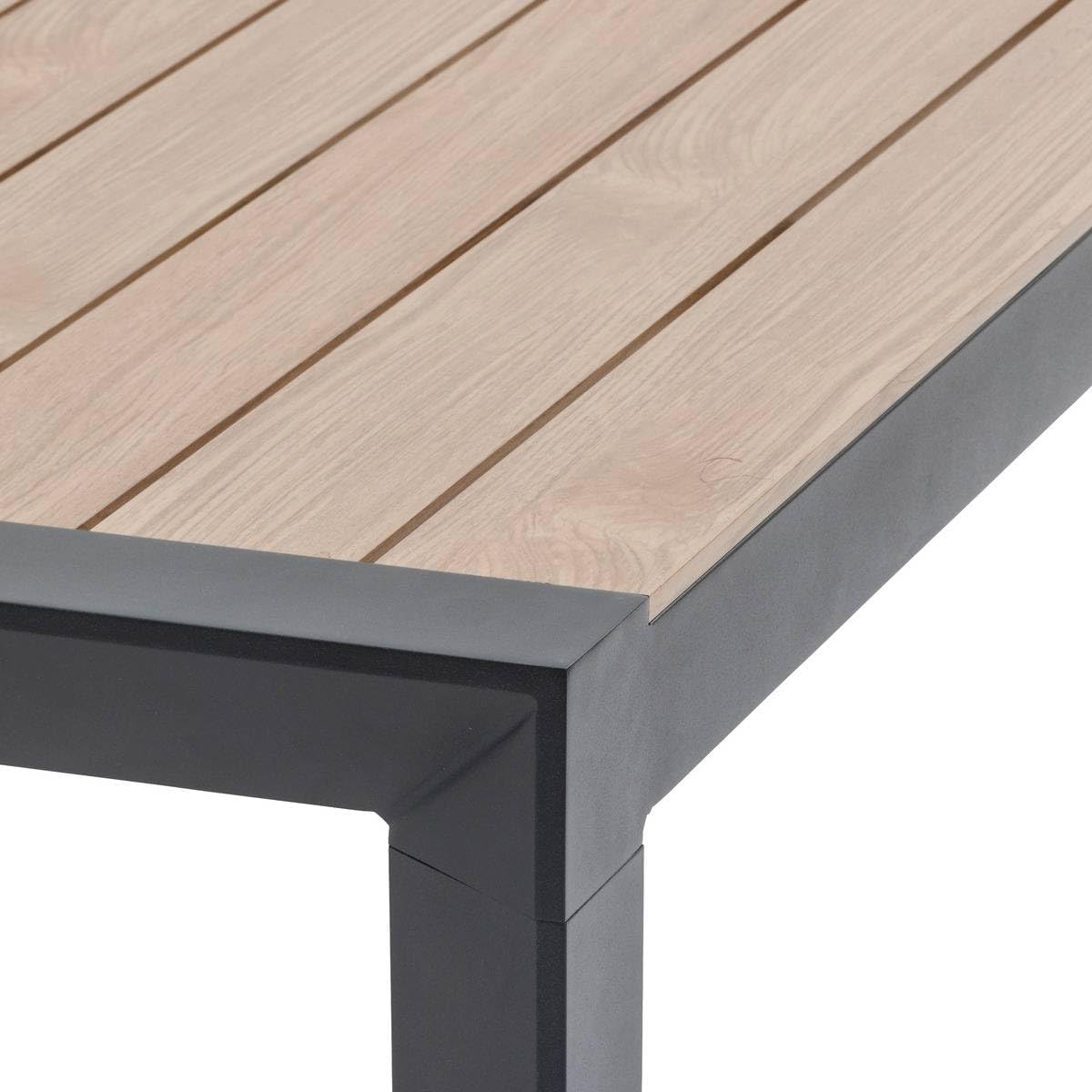 jardinito - Evasion - table de jardin 12 places aluminium effet bois