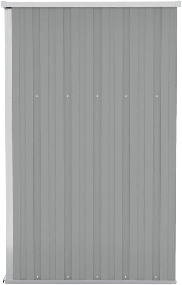 jardinito Remise de Jardin Murale Gris 118x100x178 cm Acier galvanisé,Structures extérieures, Cabanes & abris de Jardin,316218