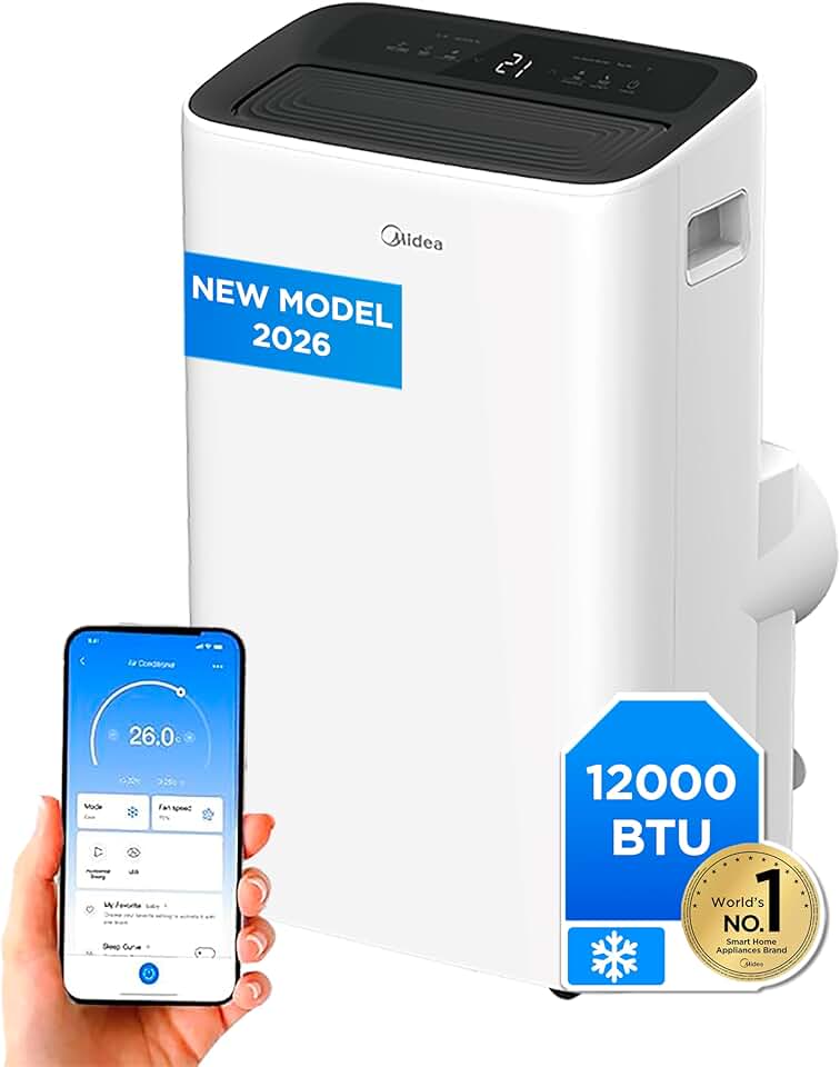 jardinito - Climatiseur mobile 4 en 1 silencieux, 12000 BTU, contrôle app, compact - MPP1-12CRN1