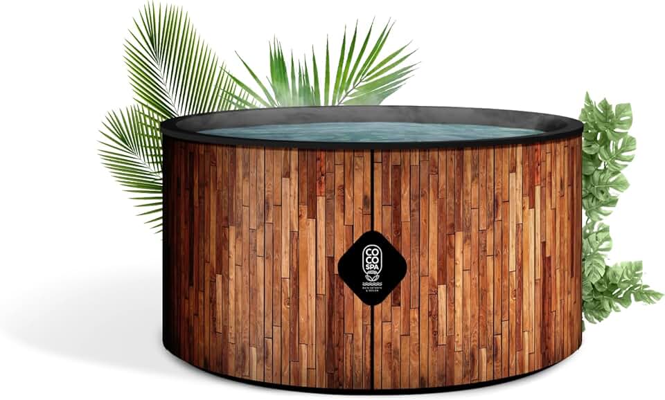 jardinito Bali Spa Gonflable - 150 cm de diamètre - 800 litres - Moteur 2240 W - 2 à 4 Personnes - Massage 140 Jets