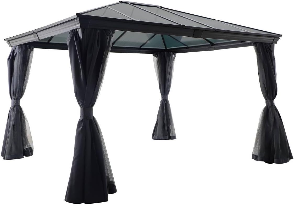 jardinito - Tonnelle Belize Graphite - 5 places - polyester acier epoxy anti-rouille