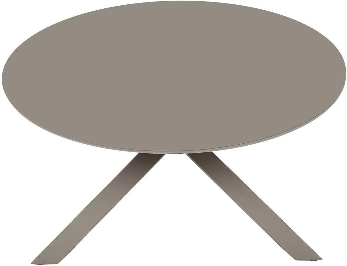 jardinito - Table de jardin Oryon - 130cm ronde - 6 places, coloris café