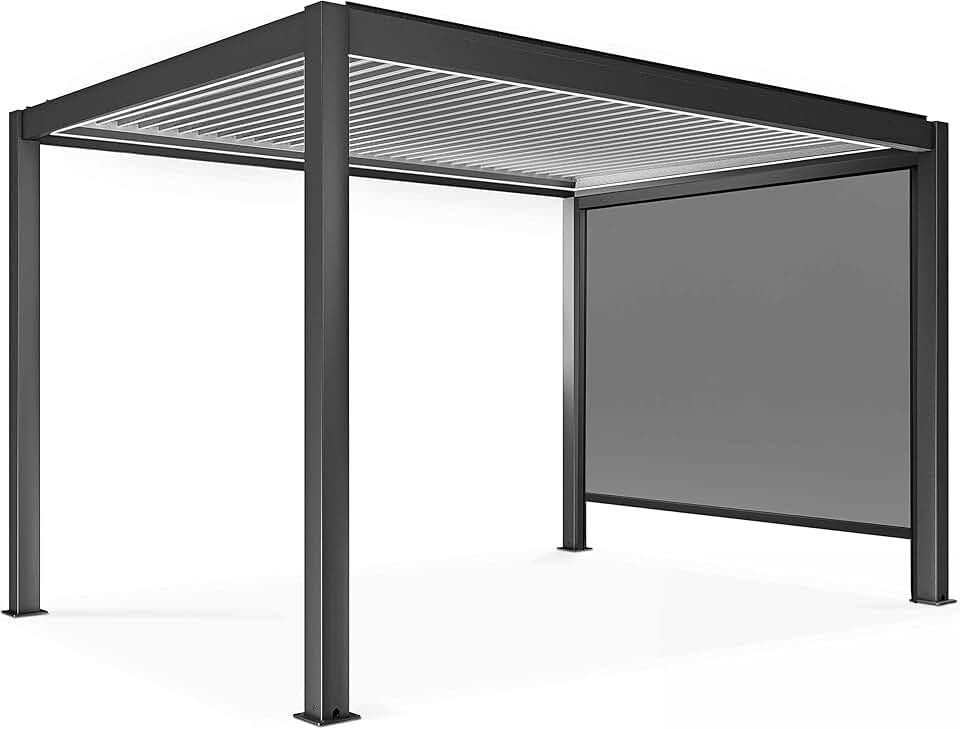 jardinito - pergola bioclimatique motorisée éclairée autoportée 3x4m store
