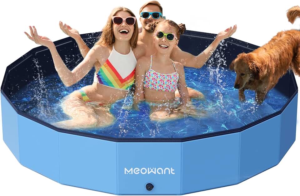 jardinito - Piscine Pliable Grand Chien - 200x30cm - Antidérapante intérieure/Extérieure