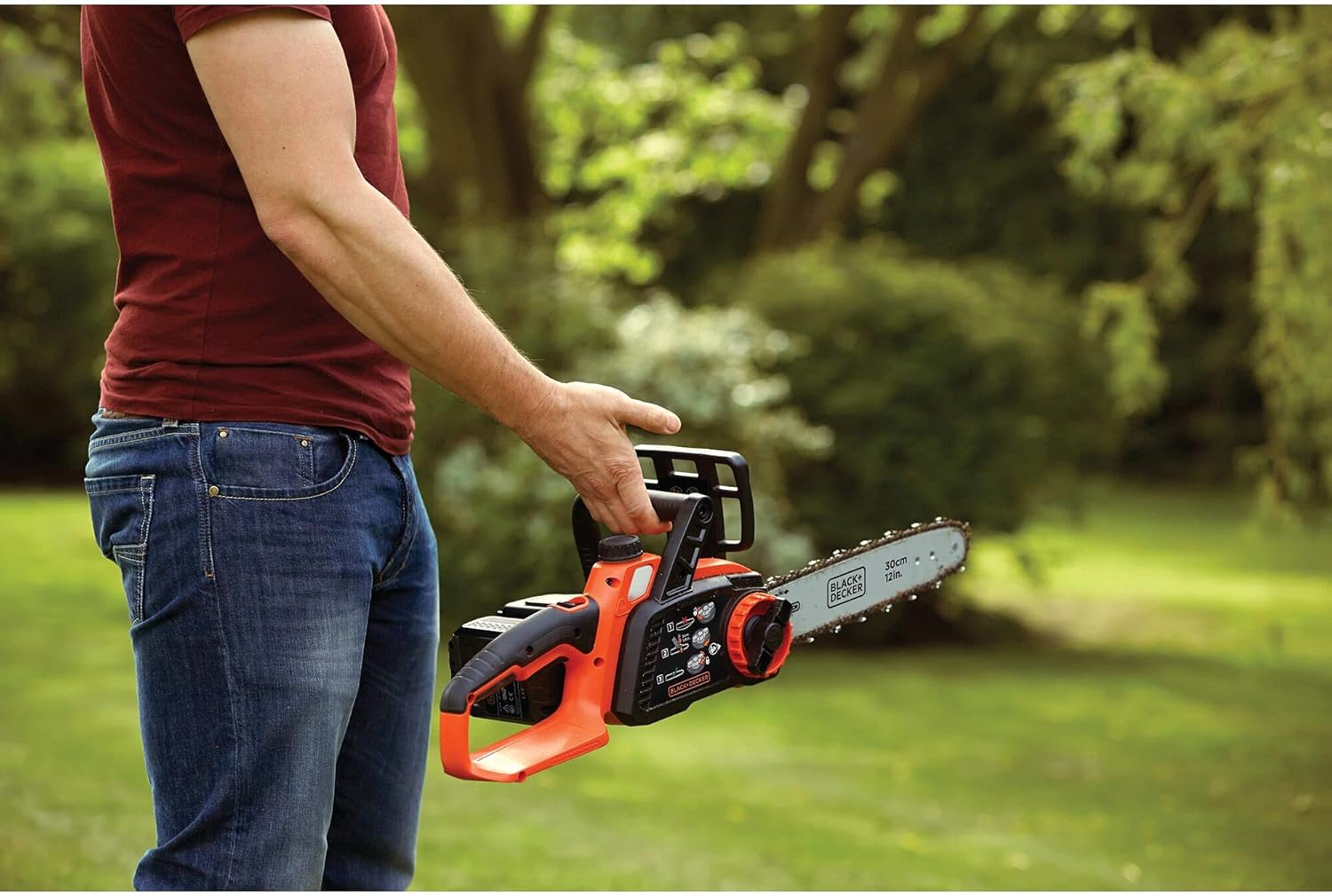jardinito - Tronçonneuse 36V 30cm, batterie 2Ah, lubrification auto, tendeur sans outil - GKC3630L20-QW