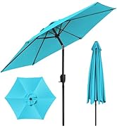 jardinito Parasol de Jardin Exterieur 225cm, Grand Parasol Balcon Inclinable, Angle Réglable, Pro...