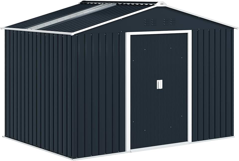 jardinito - Abri de jardin XXL 5,4m², acier galvanisé, 277x195x192cm