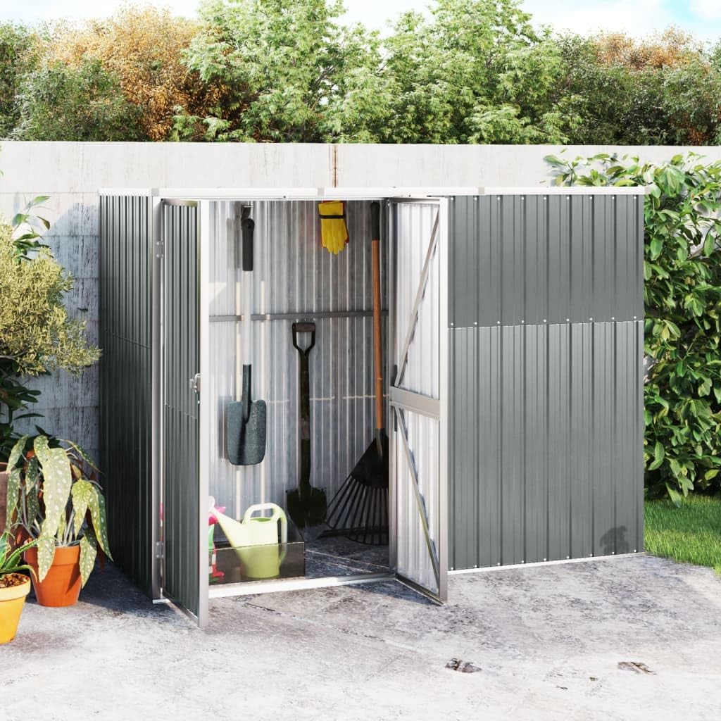 jardinito Abri à Outils de Jardin Gris 225x89x161 cm Acier galvanisé, Maison & Jardin, Pelouses & Jardins, Vie en extérieur, Structures extérieures, Cabanes & abris de Jardin, Gris, (Poids 36.62KG)