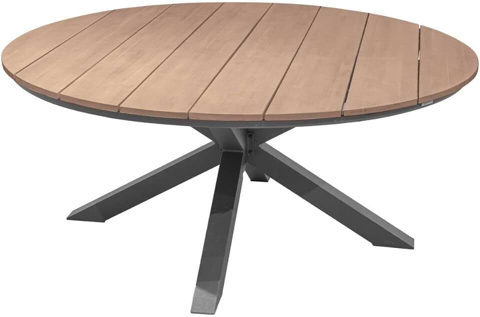 jardinito - Oriengo table ronde 8 places - aluminium acacia - Gris Graphite