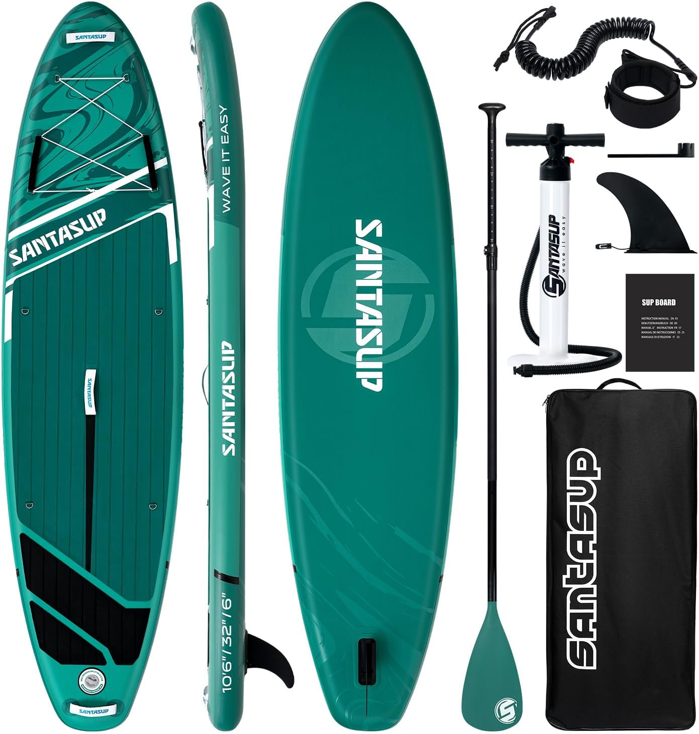Stand Up Paddle Gonflable - EVA antidérapant - 10'6