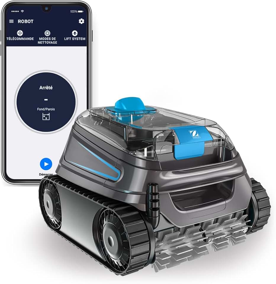 jardinito - Robot électrique série IQ 12x6m, fond/parois, télécommande, CNX40IQ