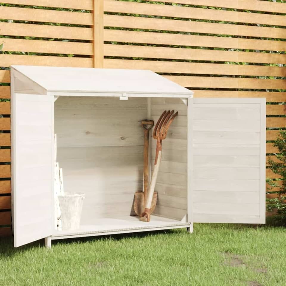 jardinito Abri de jardin, abris pour parcelles, abris de jardin, abri de jardin extérieur, maisons préfabriquées, bois d'épicéa massif blanc, 102 x 52 x 112 cm
