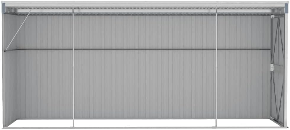 jardinito Abri de Jardin Mural Gris 118x382x178 cm Acier galvanisé, Maison & Jardin, Pelouses & Jardins, Vie en extérieur, Structures extérieures, Cabanes & abris de Jardin, Gris, (Poids 47.9KG)