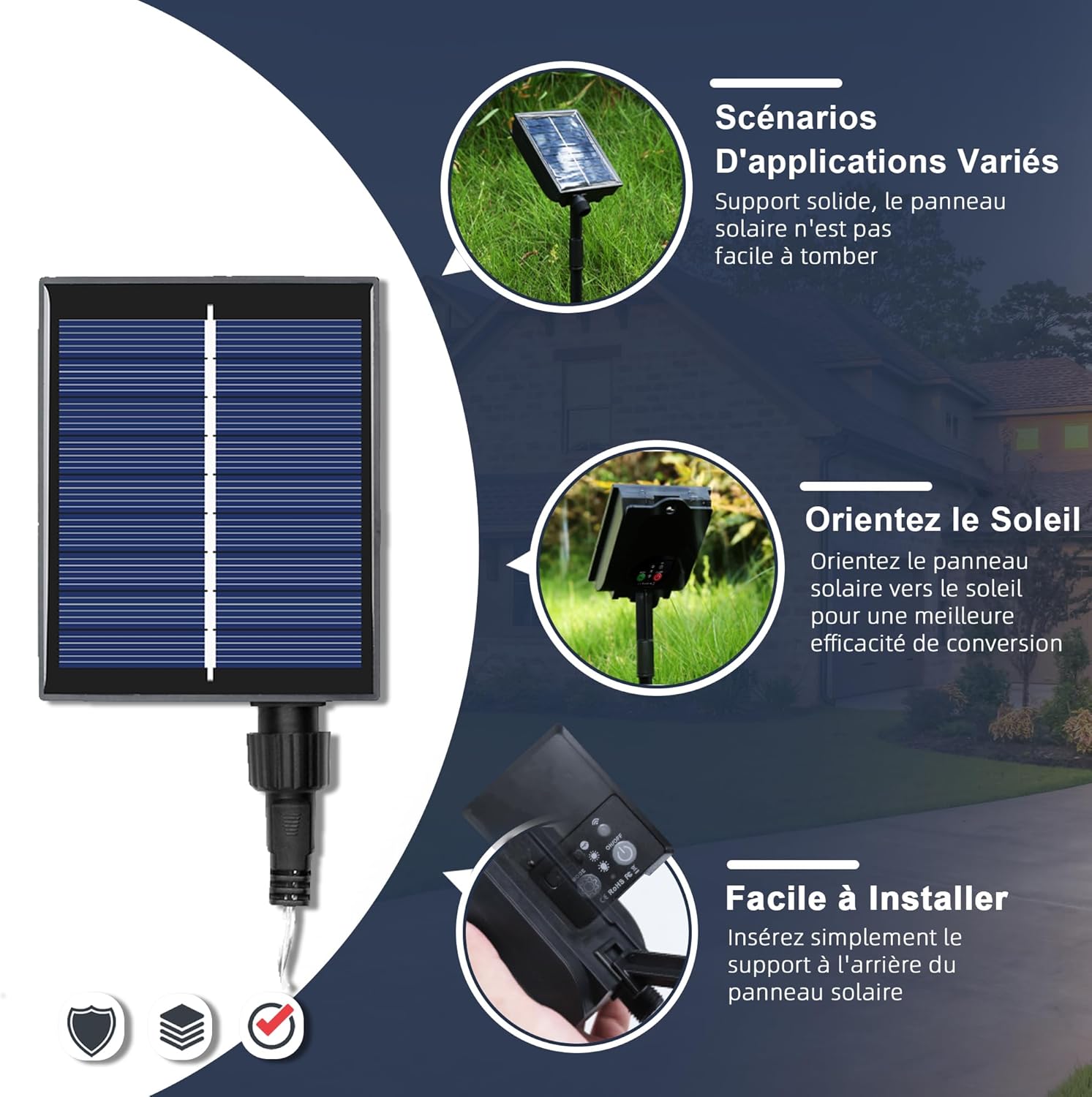 jardinito - tonnelle jardin double toit alu - 3,65x4,25m rideaux moustiquaire guirlande solaire