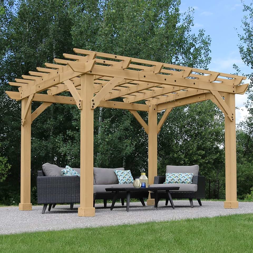 jardinito - Pergola série classique - 10x12 ft - structure en bois premium