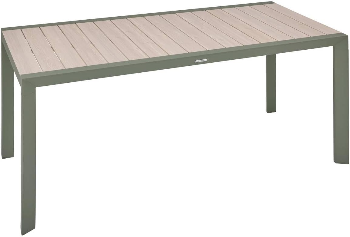 jardinito - Table Evasion 6 places - 180x90 cm - alu beige lin/laurier