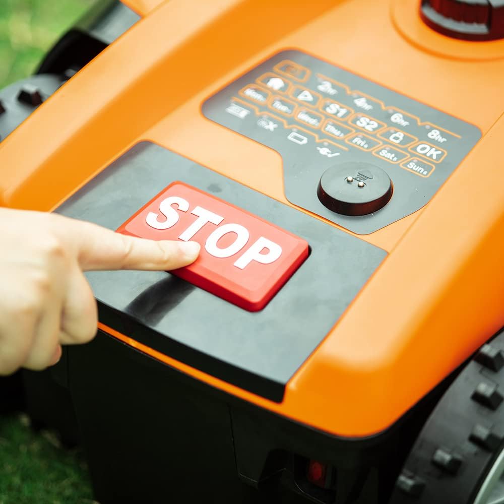 jardinito - Robot tondeuse Classic - 500m² - Bluetooth, noir/orange