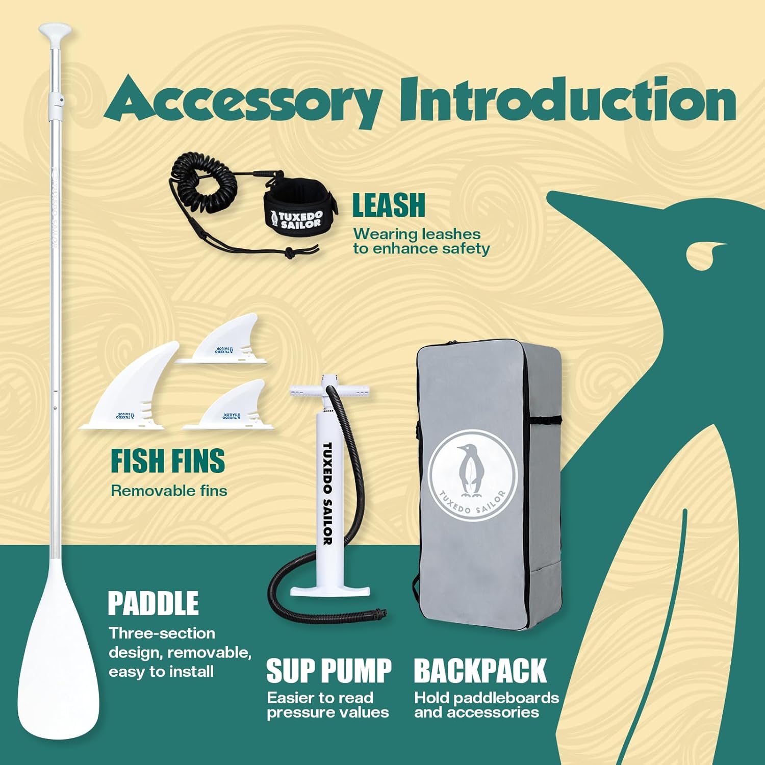 jardinito - Paddle gonflable adulte - planche SUP avec accessoires complets