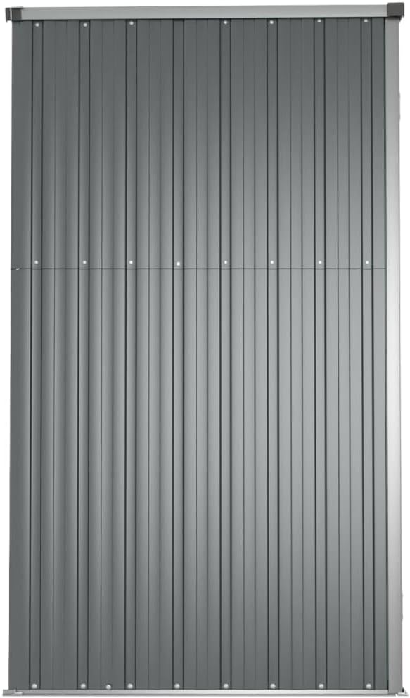 jardinito Abri à Outils de Jardin Gris 225x89x161 cm Acier galvanisé, Maison & Jardin, Pelouses & Jardins, Vie en extérieur, Structures extérieures, Cabanes & abris de Jardin, Gris, (Poids 36.62KG)