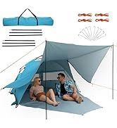 jardinito Tente Familiale de Camping Pop-Up avec Grand Auvent Anti-UV, 2-3 Places, Protection UPF...