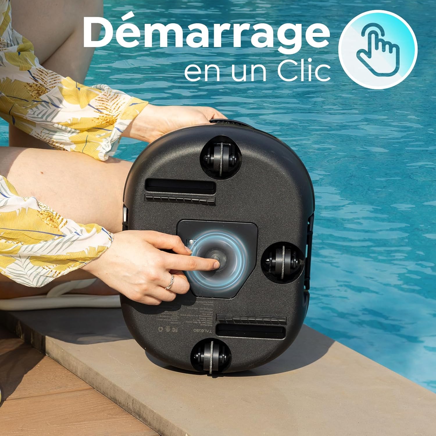 Pleco - S1 Série - compact - robot piscine sans fil, 80 min autonomie
