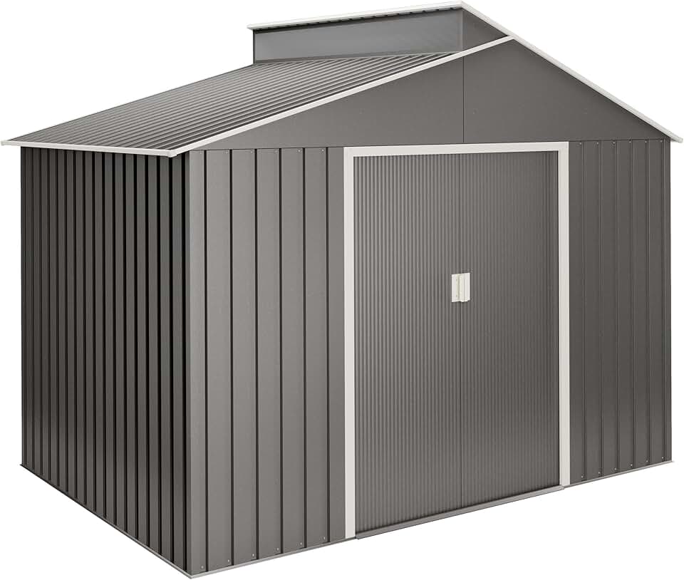 jardinito Abri de Jardin en métal Lattsta 5.44 m2 - Garantie 10 Ans - 192x282x222cm