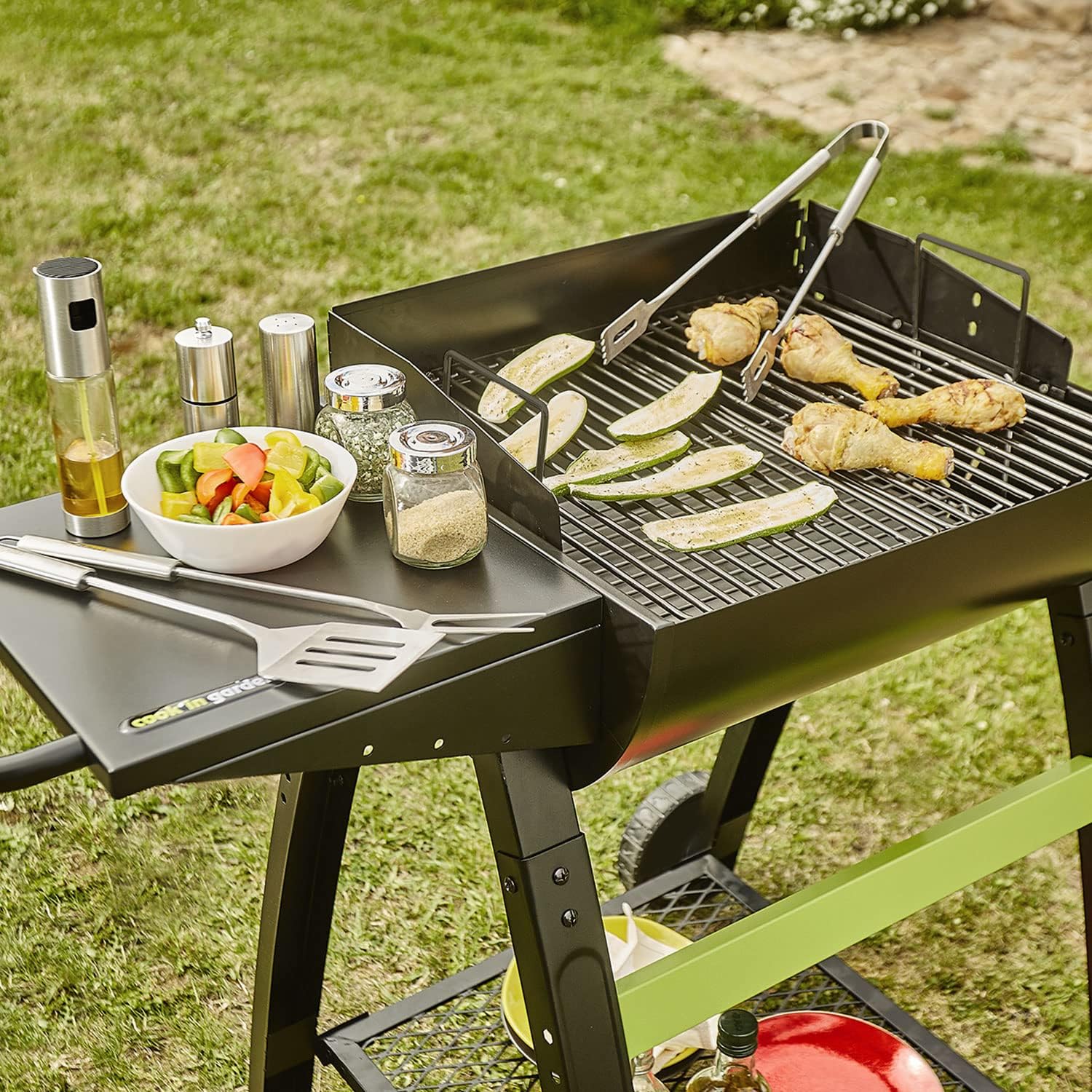 jardinito - Barbecue TONINO 50 - acier - ventilation, 4-6 pers.