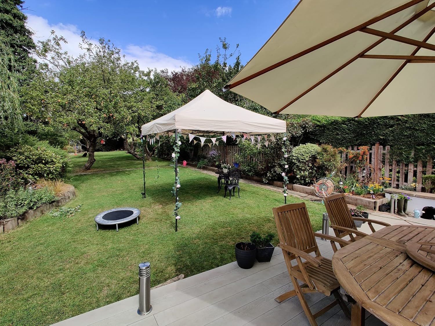 jardinito | Tonnelle Pliante 3x3m | Matériaux Robustes, Entièrement Étanches et de Haute Qualité (Beige)