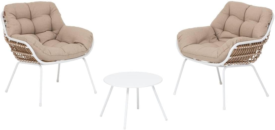 jardinito - Paopao Duo - acier époxy blanc 2 places - compact et élégant